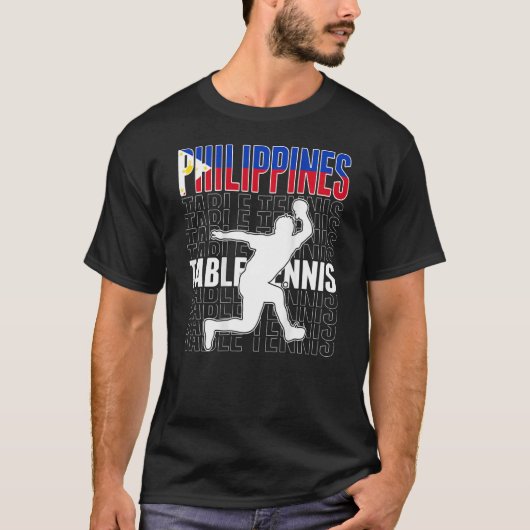 Philippines Table Tennis Fans  Philippine Flag Pin Tシャツ (正面)