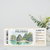 Philippines Trip Boarding Pass Ticket 招待状 (スタンド正面)