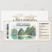 Philippines Trip Boarding Pass Ticket 招待状 (正面/裏面)