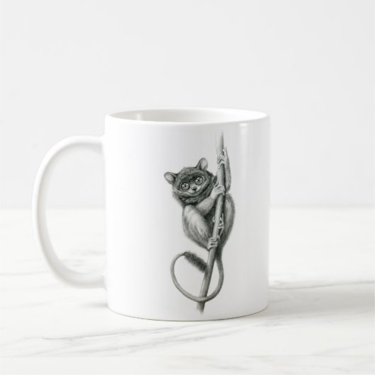 Philipppine Tarsierのschukina コーヒーマグカップ (左)