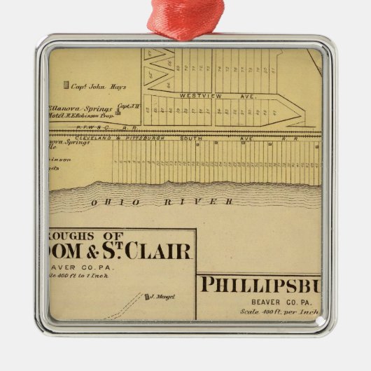 Philippsburgの自由およびSt Clairの自治区 メタルオーナメント (正面)