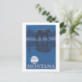 Philipsburg, MontanaBear in Moonlight ポストカード (スタンド正面)