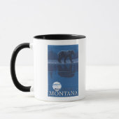 Philipsburg, MontanaBear in Moonlight マグカップ (左)