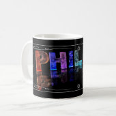 Phillip - 3Dの一流のPhillipはつきます(Photogra コーヒーマグカップ (正面左)