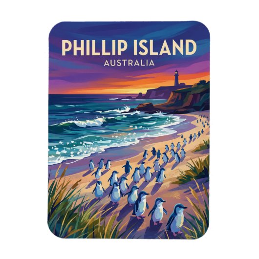 Phillip Island Australia マグネット (縦)