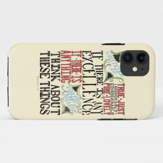 Phillipiansの4:8 Case-Mate iPhoneケース (裏面(横))