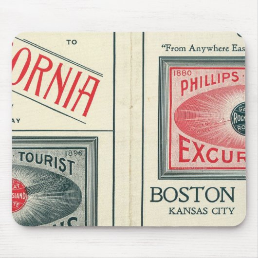 Phillips文字のExcursionsの観光客ページ マウスパッド (正面)