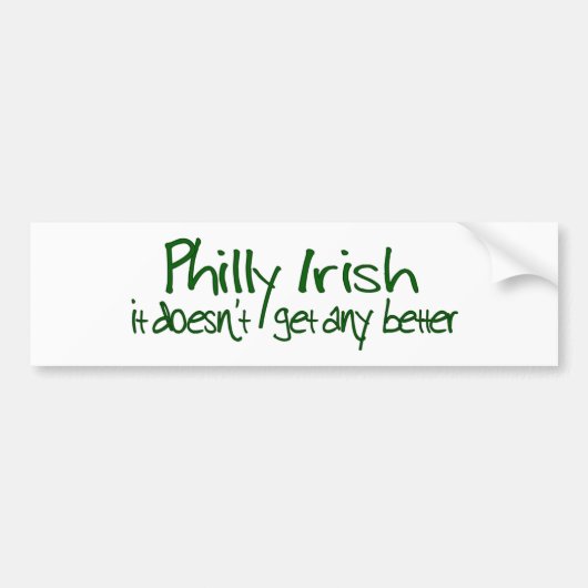 Phillyのアイルランド語 バンパーステッカー (正面)