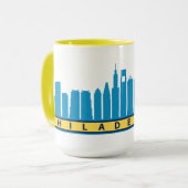 Phillyの都市色の2019年のスカイラインのマグ マグカップ (正面左)