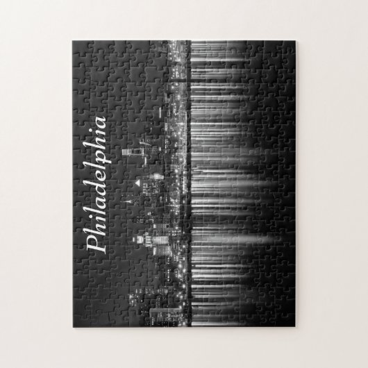 Philly夜b/w ジグソーパズル (縦)