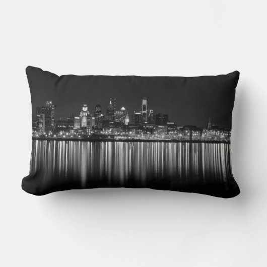 Philly夜b/w ランバークッション (正面)