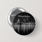 Philly夜b/w 缶バッジ (正面&裏面)