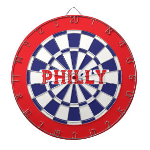 PHILLY フィラデルフィア 白、ネイビーブルー、赤 ダーツボード