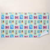 Philly Beach Towel - Philadelphia Tin Fish Sardine ビーチタオル (正面)