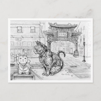Philly Cat in Chinatown ポストカード