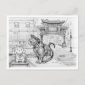 Philly Cat in Chinatown ポストカード (正面)