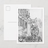 Philly Cat near Academy of Natural Sciences  ポストカード (正面/裏面)