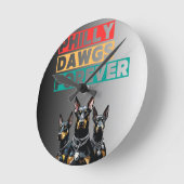 Philly Dawgs Forever Wall Clock – Philly Pride ラウンド壁時計 (傾斜)
