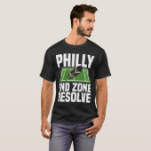 PHILLY END ZONE RESOLVE - PHILADELPHIA FOOTBALL Tシャツ (正面フル)