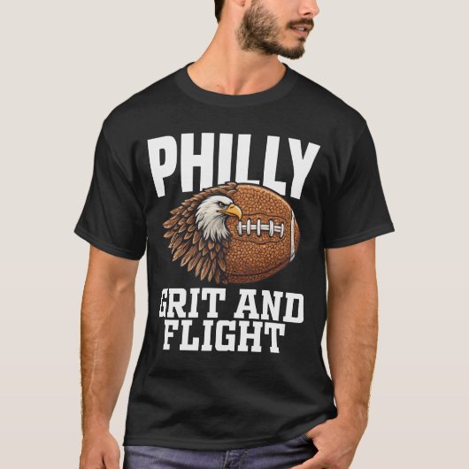 PHILLY GRIT AND FLIGHT -  PHILADELPHIA FOOTBALL Tシャツ (正面)