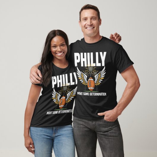 PHILLY NIGHT GAME DETERMINATION - PHILLY FOOTBALL Tシャツ (ユニセックス)