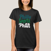 Philly Philadelphia Sports Fan Phan Wavy Green Gra Tシャツ (正面)