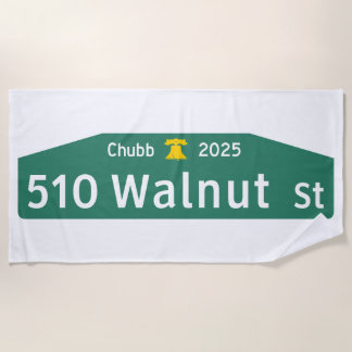 Philly Street Sign Beach Towel: For YOUR Address!  ビーチタオル