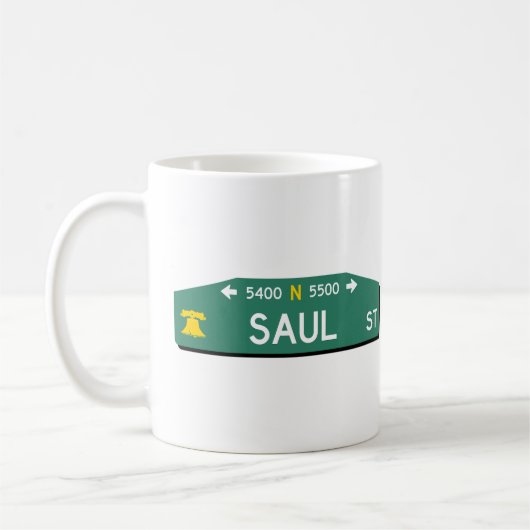 Philly Street Sign Coffee Mug: For YOUR Address! コーヒーマグカップ (左)