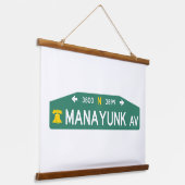 Philly Street Sign: Made For YOUR Address!  吊り下げ型タペストリー (傾斜あり)