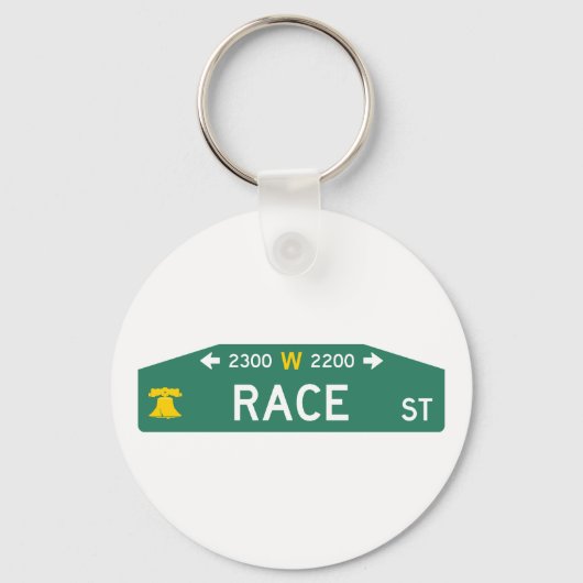 Philly Street Sign Poker Chip: For YOUR Address!  キーホルダー (正面)