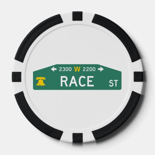 Philly Street Sign Poker Chip: For YOUR Address!  ポーカーチップ (正面)