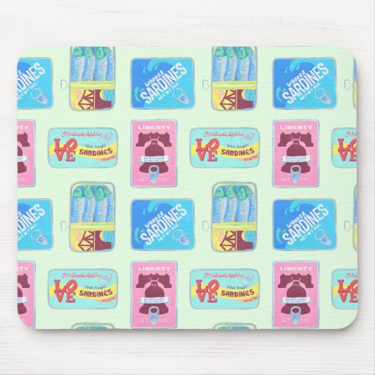 Philly Tin Fish Mousepad - Philadelphia Gift マウスパッド (正面)