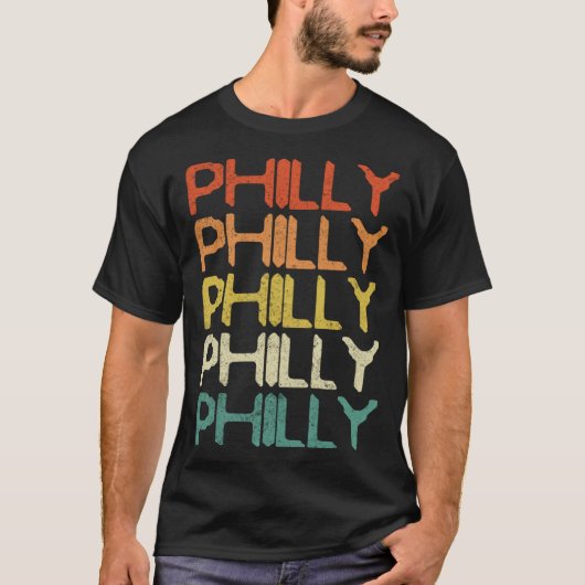 Philly Vintage Retro 7 Tシャツ (正面)