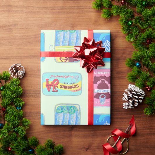 Philly Wrapping Paper - Philadelphia Gift Tin Fish ラッピングペーパー (クリスマスギフト)