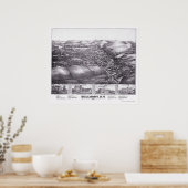 Philmont, NYパノラママップ – 1881 ポスター (キッチン)