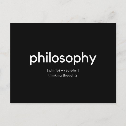 Philosophyポストカード ポストカード (正面)