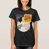 Philosophy Cat Red Dot Existential Humor Art Tシャツ (正面)