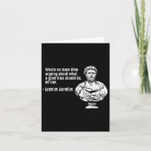 Philosophy Quotes Teacher Stoicism Marcus Aurelius カード (正面)