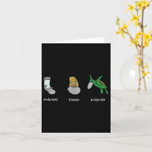 Philosophy Socrates Plato Aristotle Design For Phi カード (黄色い花)