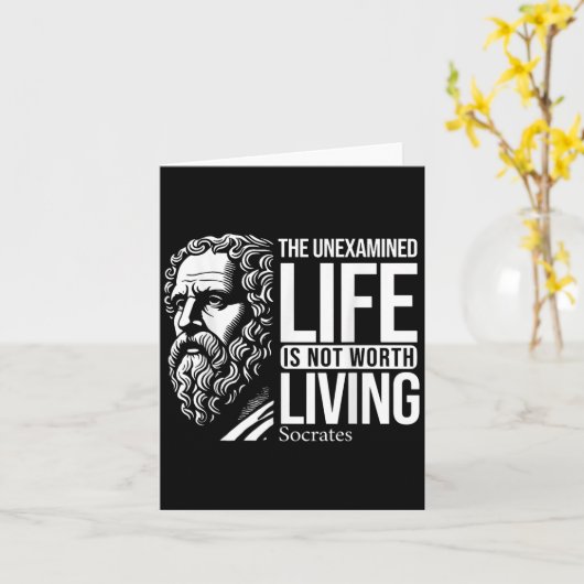Philosophy Socrates Quote For Wise Philosphers  カード (黄色い花)