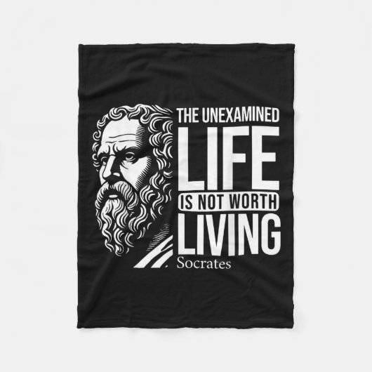 Philosophy Socrates Quote For Wise Philosphers フリースブランケット (正面)