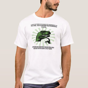 Philosoraptorの地球および神 Tシャツ