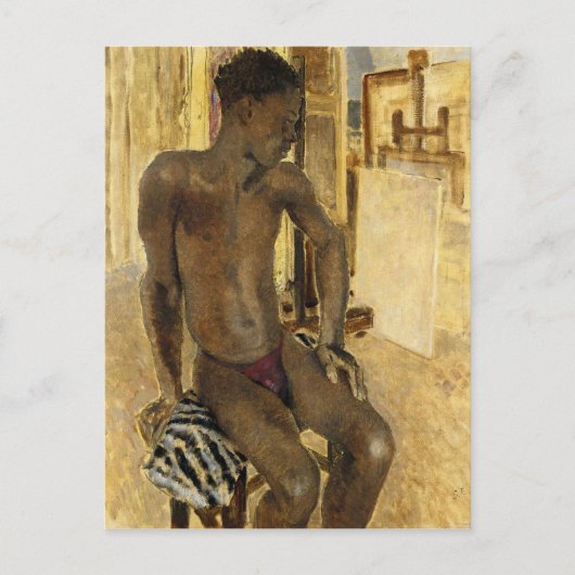 Philpotによるスタジオでのモデル ポストカード (正面)