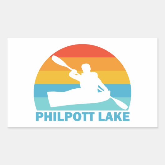 Philpott Lake Virginia Kayak 長方形シール (正面)