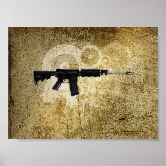 Phil's Art OnlineのブラックライフルAR-15 ポスター (正面)
