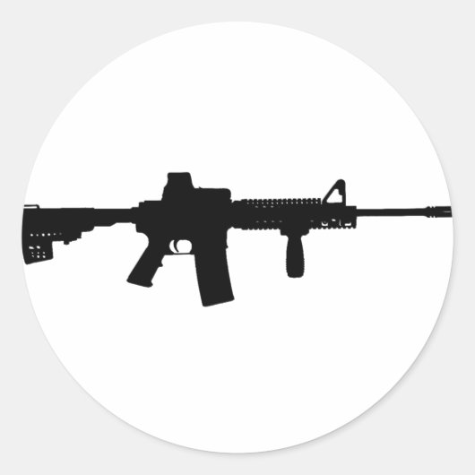 Phil's Art OnlineのブラックライフルAR-15 ラウンドシール (正面)
