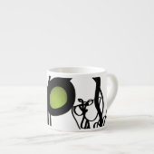 Philydionからの挨拶：抽象芸術白黒 エスプレッソカップ (正面右)