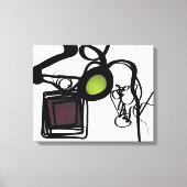 Philydionからの挨拶：抽象芸術白黒 キャンバスプリント (正面)