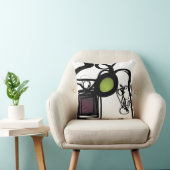 Philydionからの挨拶:抽象芸術白黒 クッション (椅子)