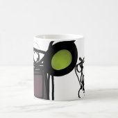 Philydionからの挨拶：抽象芸術白黒 コーヒーマグカップ (中央)